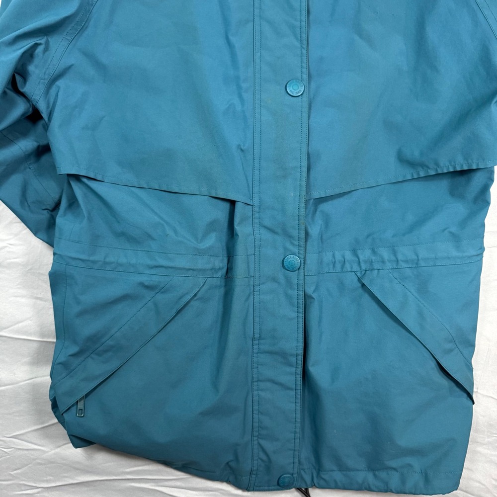 VTG Eddie Bauer Gore-Tex Mountain Parka Hoode Jacket Teal Blue Womens M Gorpcore - Picture 13 of 15